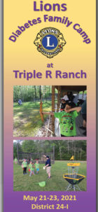 Round Up your WHOLE FAMILY for the LIONS DIABETES FAMILY CAMP at the TRIPLE R RANCH in Chesapeake, VA, May 21 – May 23